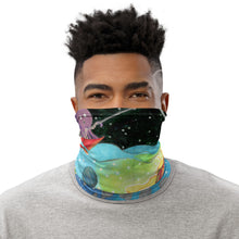 Load image into Gallery viewer, Fun Octopus Fishing For Spaceships Face Mask Neck Gaiter
