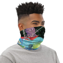 Load image into Gallery viewer, Fun Octopus Fishing For Spaceships Face Mask Neck Gaiter
