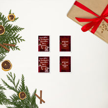 Load image into Gallery viewer, Creepy Christmas Santa Quote Bubble-free stickers
