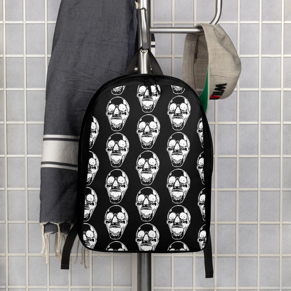 Goth Skull Pattern Minimalist Backpack