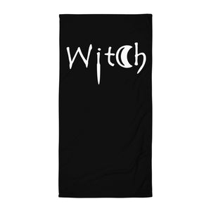 Goth and Witch Accessories Black Witch Towel