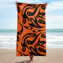 Load image into Gallery viewer, Halloween Goth Spooky Ghost Beach or Bath Towel to Spook Up Your Summer
