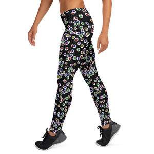 Black Goth Eyeballs Everywhere Halloween Leggings