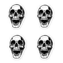 Load image into Gallery viewer, Goth Bullet Journal Four Skulls Bubble-free stickers
