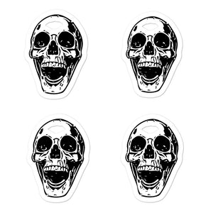 Goth Bullet Journal Four Skulls Bubble-free stickers