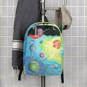 Octopus Fishing for a Spaceship Backpack