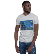 Load image into Gallery viewer, Starry Kitties Parody of Starry Night Short-Sleeve Unisex T-Shirt
