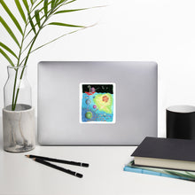 Load image into Gallery viewer, Kawaii Cute  Bullet Journal Octopus Fishing For Spaceship Sticker
