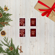 Load image into Gallery viewer, Creepy Christmas Santa Quote Bubble-free stickers
