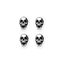 Load image into Gallery viewer, Goth Bullet Journal Four Skulls Bubble-free stickers
