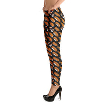 Load image into Gallery viewer, Black Leggings with Sushi Pattern
