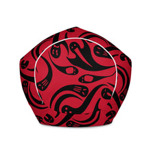 Load image into Gallery viewer, Red and Black Halloween Ghosts Bean Bag Chair w/ filling
