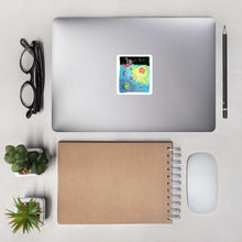 Load image into Gallery viewer, Kawaii Cute  Bullet Journal Octopus Fishing For Spaceship Sticker
