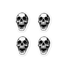 Load image into Gallery viewer, Goth Bullet Journal Four Skulls Bubble-free stickers
