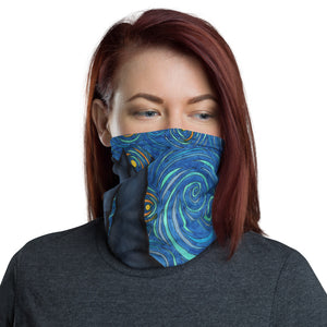 Starry Kitties Parody of Starry Night Neck gaiter Mask