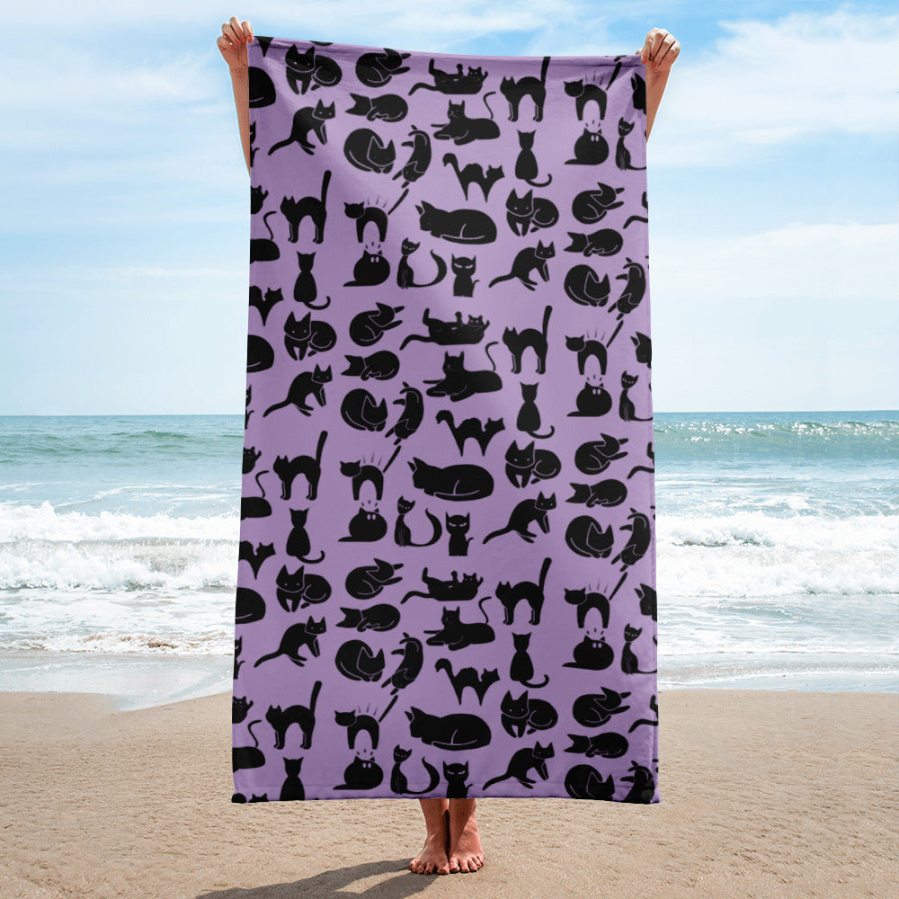 Cute Cats Playing Beach or Bath Towel