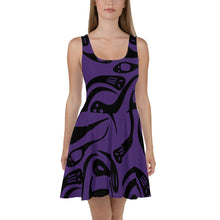 Load image into Gallery viewer, Purple Halloween Ghost Skater Dress
