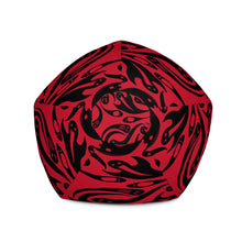 Load image into Gallery viewer, Red and Black Halloween Ghosts Bean Bag Chair w/ filling
