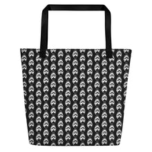 Load image into Gallery viewer, Summer Goth Black With Skull Pattern Beach Bag
