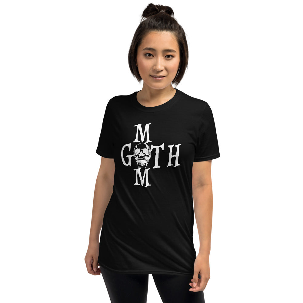 Goth Mom Black With White Text Short-Sleeve Unisex T-Shirt