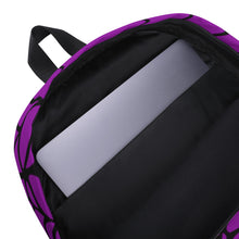 Load image into Gallery viewer, Purple Halloween Spider Web Backpack
