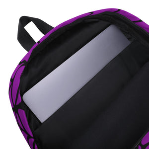 Purple Halloween Spider Web Backpack