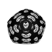 Load image into Gallery viewer, Black Goth Skulls Bean Bag Chair w/ filling
