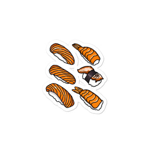 kawaii Japanese sushi stickers salmon tuna