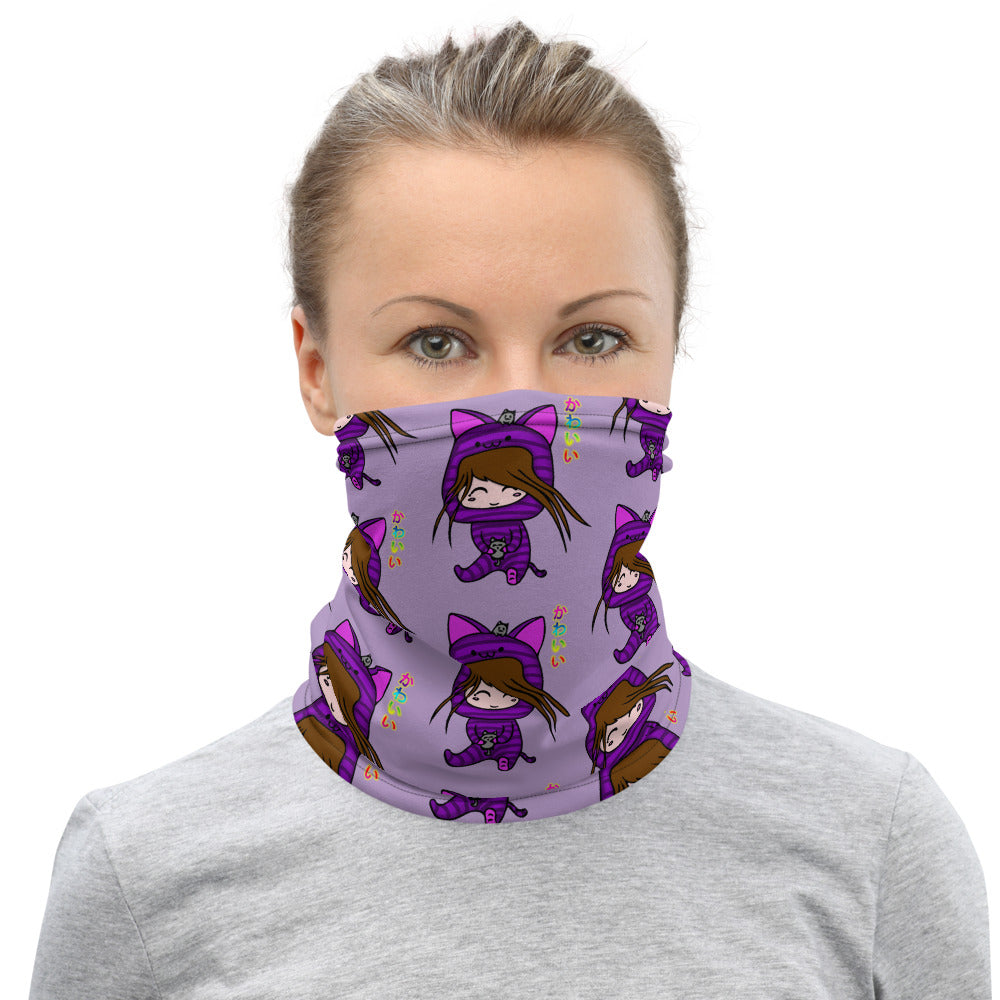 Cute Kawaii Cat Girl Neck Gaiter