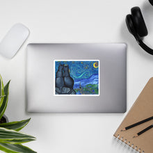 Load image into Gallery viewer, Bullet Journal Starry Kitties Parody of Starry Night Bubble-free stickers
