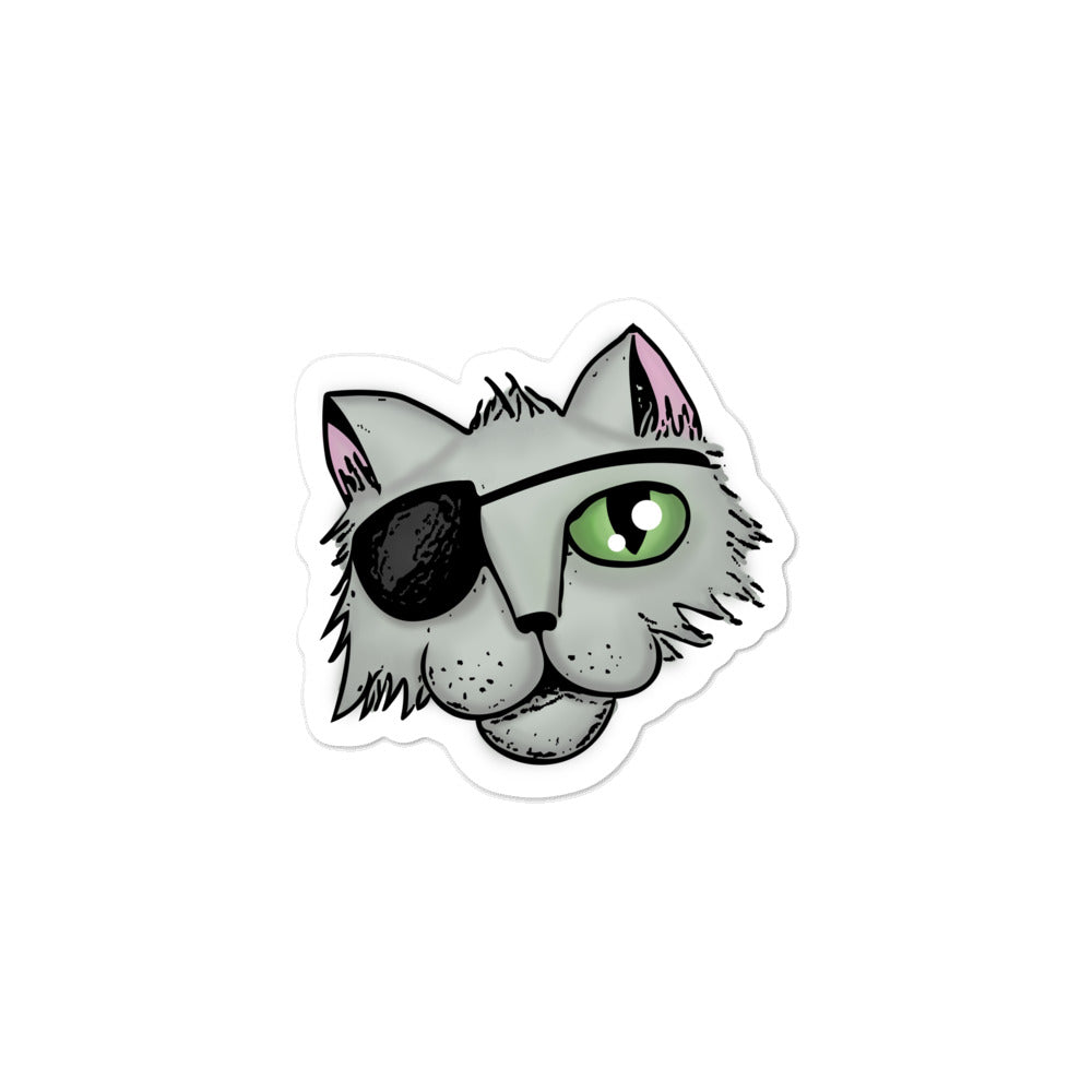 Pirate Cat Bullet Journal Bubble-free sticker