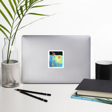 Load image into Gallery viewer, Kawaii Cute  Bullet Journal Octopus Fishing For Spaceship Sticker
