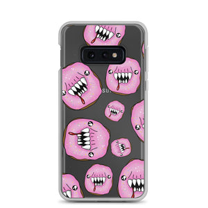 Scary pink man eating doughnuts Samsung Case