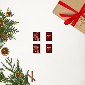 Creepy Christmas Santa Quote Bubble-free stickers