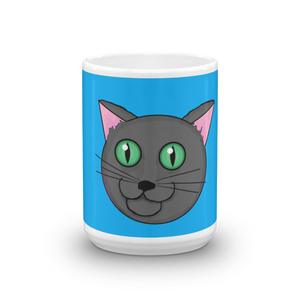 Happy Grey Cat cute kawaii cartoon cat Mug