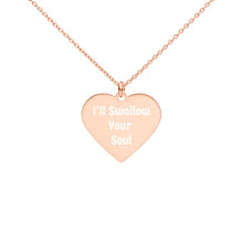 Load image into Gallery viewer, Evil Dead Inspired I&#39;ll swallow your soul rose gold necklace
