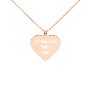 Evil Dead Inspired I'll swallow your soul rose gold necklace