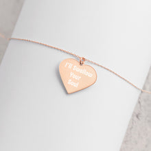 Load image into Gallery viewer, I&#39;ll Swallow Your Soul Engraved Silver Heart Necklace
