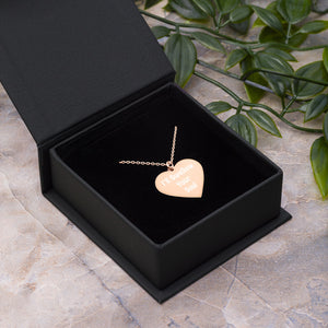 I'll Swallow Your Soul Engraved Silver Heart Necklace
