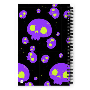 Purple Skulls Spiral notebook