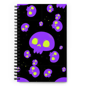Purple Skulls Spiral notebook