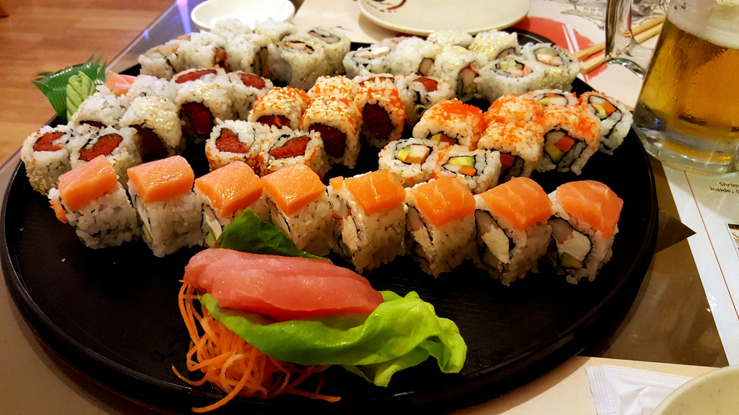 A Plate of Sushi stock photo