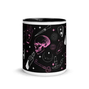 Skull and Potions Coffee Mug with Color Inside