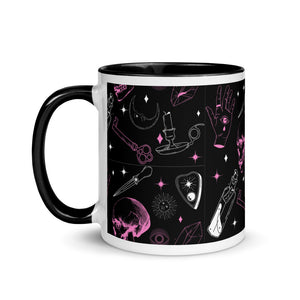 Skull and Potions Coffee Mug with Color Inside