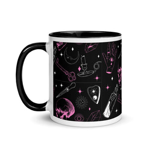 Skull and Potions Coffee Mug with Color Inside