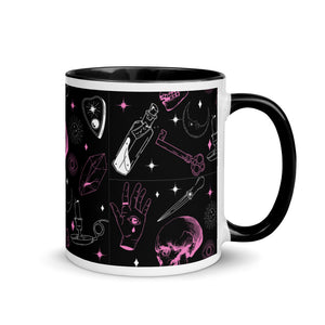 Skull and Potions Coffee Mug with Color Inside