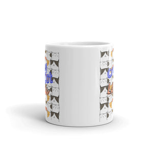 Cute Crazy Cat Lady White glossy Coffee mug