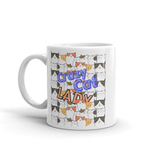 Load image into Gallery viewer, Cute Crazy Cat Lady White glossy Coffee mug

