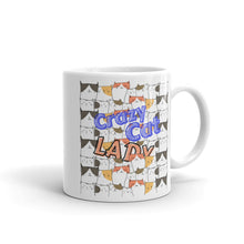 Load image into Gallery viewer, Cute Crazy Cat Lady White glossy Coffee mug
