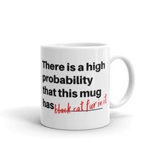 Load image into Gallery viewer, Funny Black Cat Fur White glossy mug
